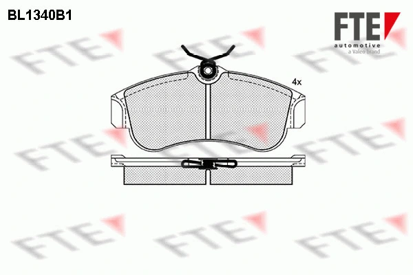 Kit de plaquettes de frein, frein à disque FTE 9010131