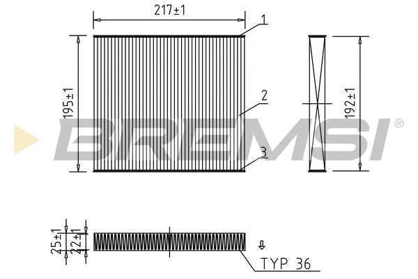 Filtre, air de l'habitacle BREMSI FC0441