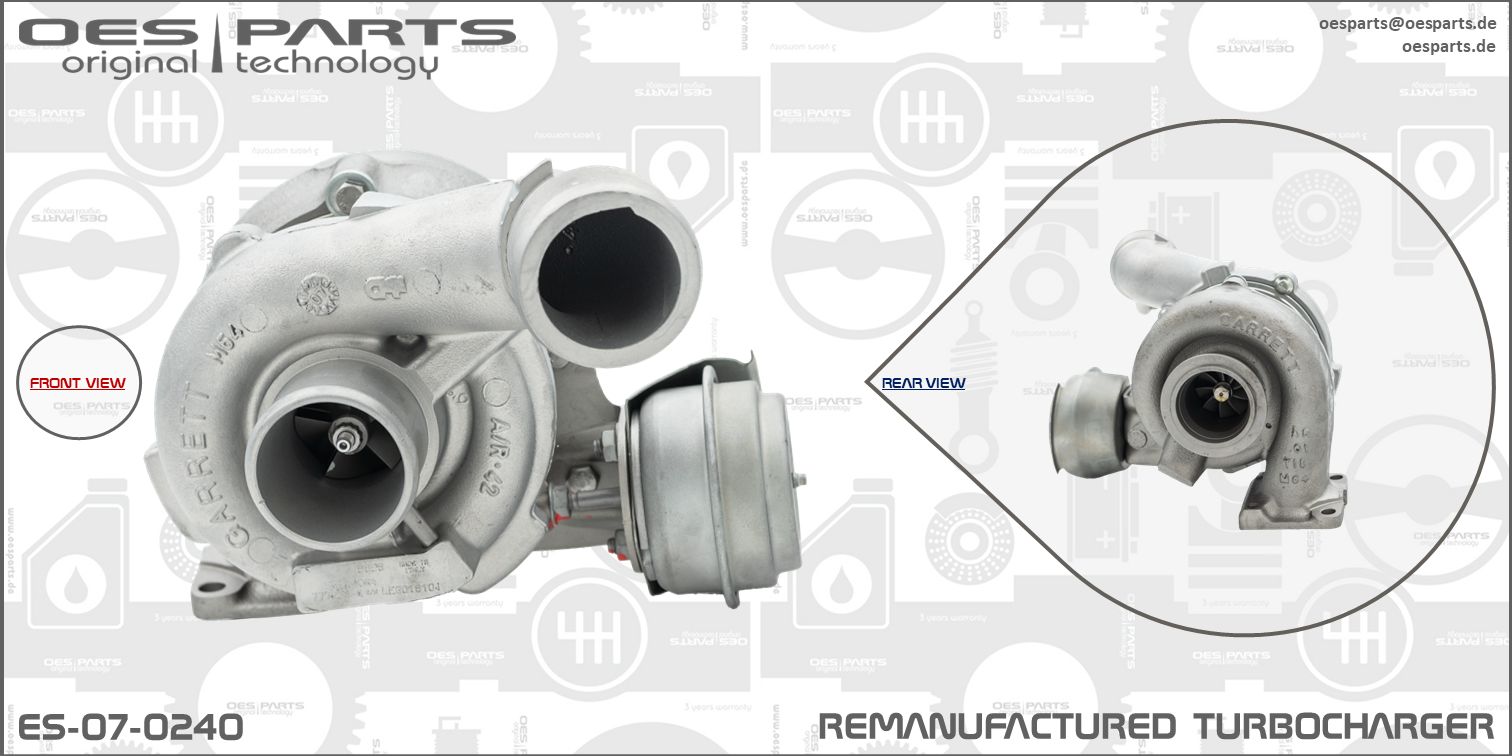 Turbocompresseur, suralimentation OES PARTS ES-07-0240