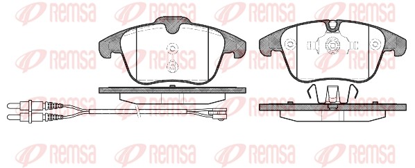 Kit de plaquettes de frein, frein à disque REMSA 1249.01