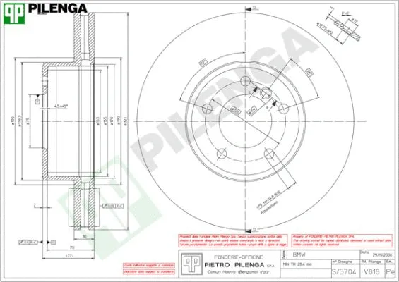 Disque de frein PILENGA V818