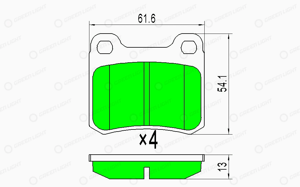 Kit de plaquettes de frein, frein à disque Automotive Adriado GLBP0277