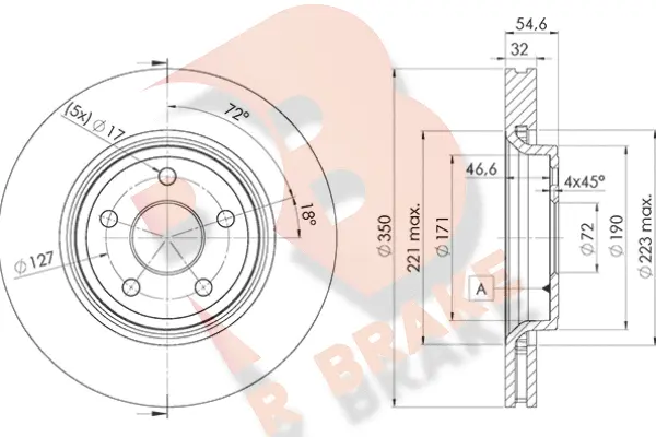 Disque de frein R BRAKE 78RBD25152