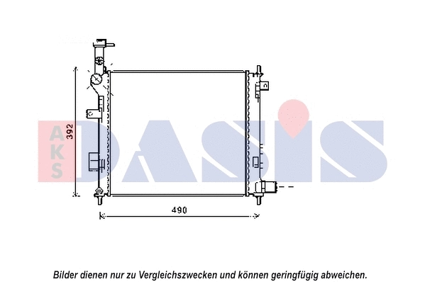 Radiateur, refroidissement du moteur AKS DASIS 510162N