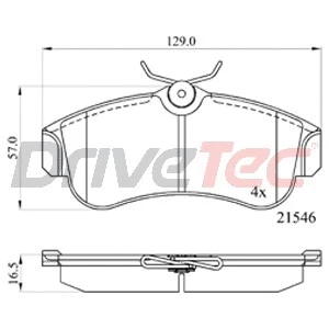 Kit de plaquettes de frein, frein à disque DriveTec DPAD616