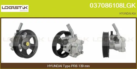 Pompe hydraulique, direction LGK 037086108LGK