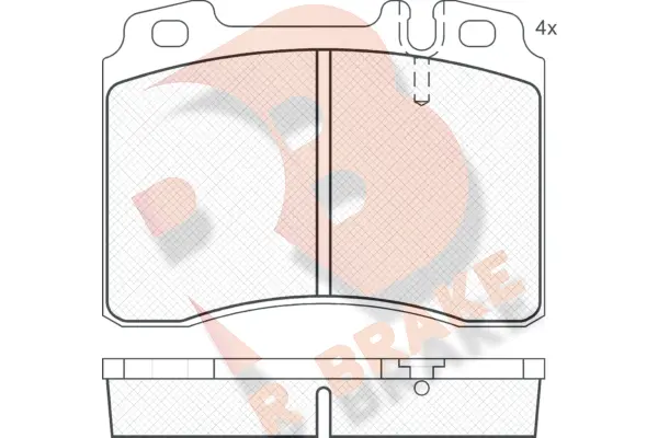 Kit de plaquettes de frein, frein à disque R BRAKE RB0861