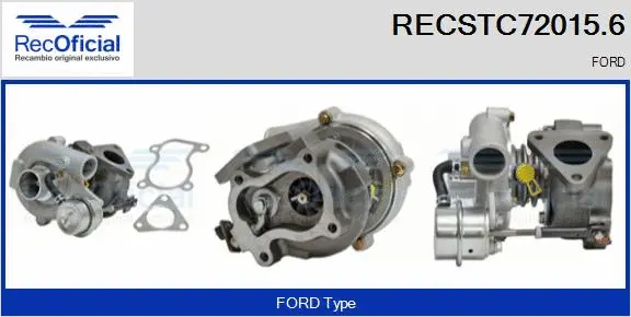 Turbocompresseur, suralimentation RECOFICIAL RECSTC72015.6