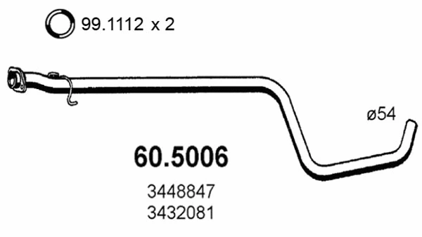 Tuyau d'échappement ASSO 60.5006