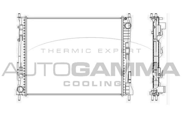 Radiateur, refroidissement du moteur AUTOGAMMA 104562