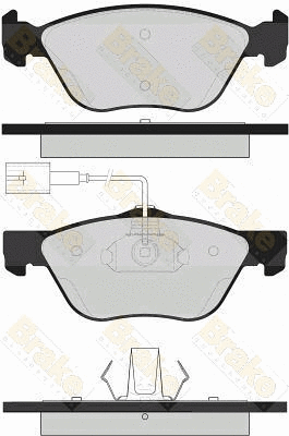 Kit de plaquettes de frein, frein à disque Brake ENGINEERING PA1580