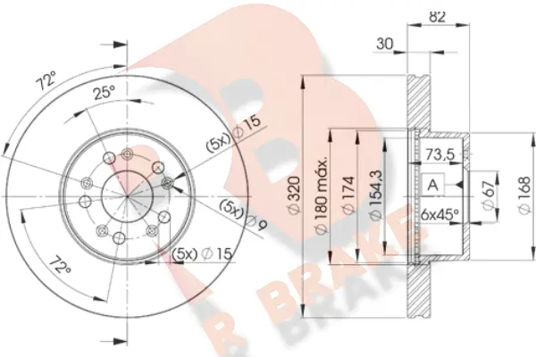 Disque de frein R BRAKE 78RBD20912