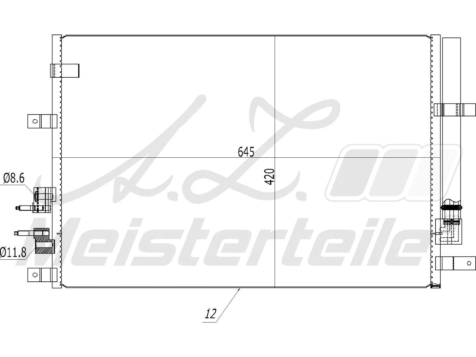 Condenseur, climatisation A.Z. Meisterteile AZMT-45-030-1471