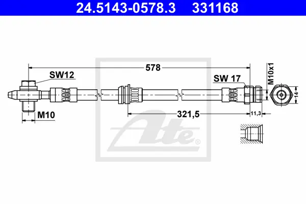 Flexible de frein ATE-APAC 24.5143-0578.3