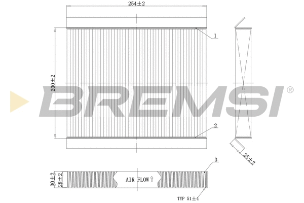 Filtre, air de l'habitacle BREMSI FC0978