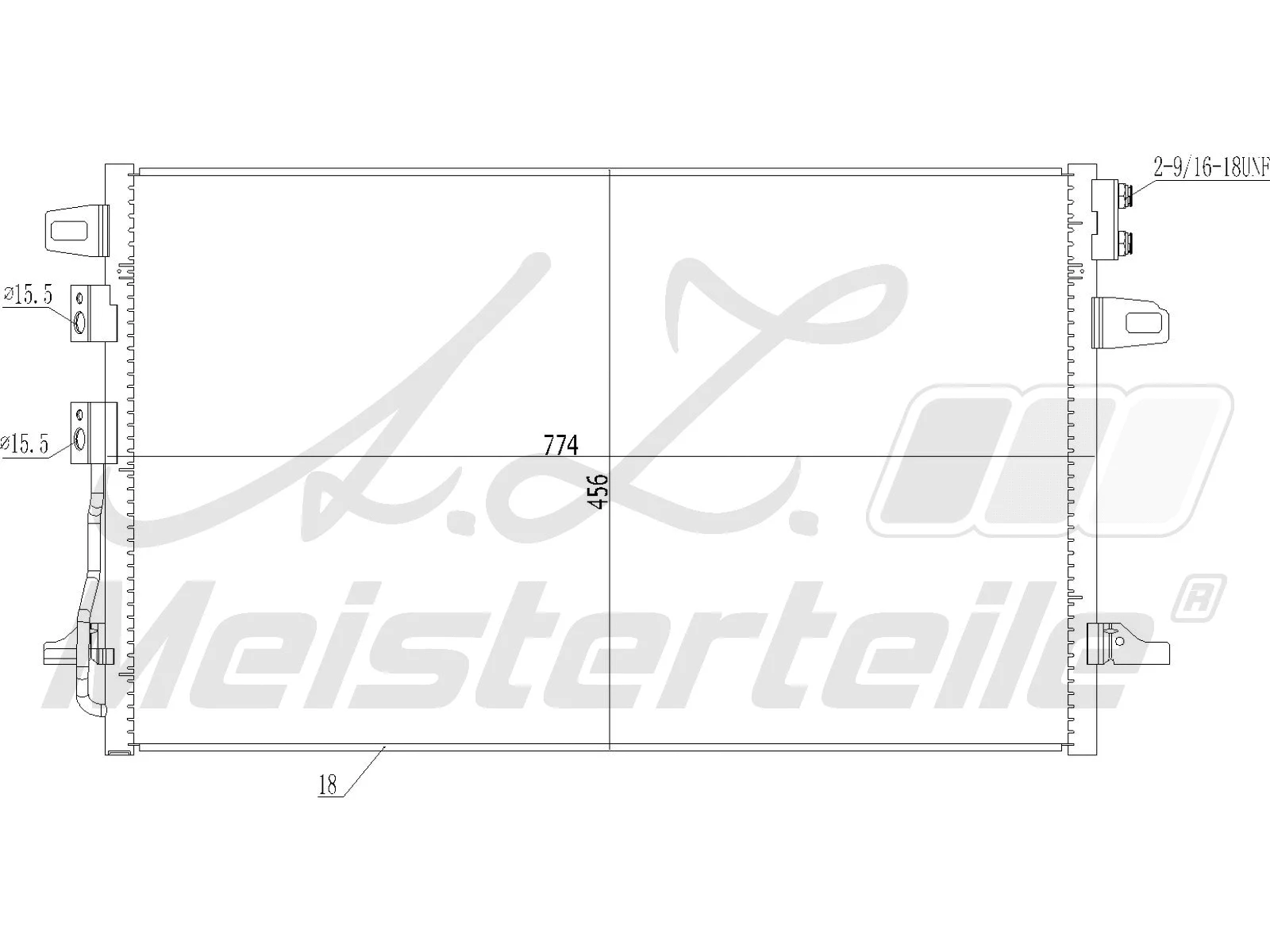 Condenseur, climatisation A.Z. Meisterteile AZMT-45-030-1239
