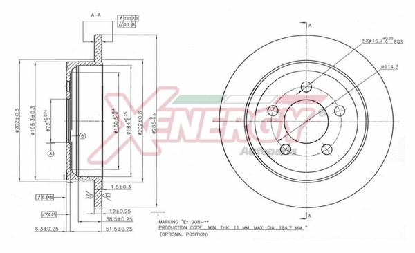 Disque de frein AP XENERGY X601501
