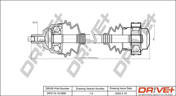 Arbre de transmission Dr!ve+ DP2110.10.0095