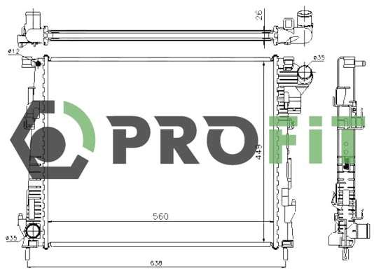 Radiateur, refroidissement du moteur PROFIT 1740-0170