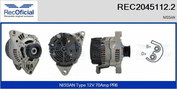 Alternateur RECOFICIAL REC2045112.2