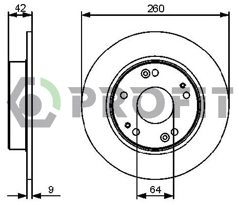 Disque de frein PROFIT 5010-1558
