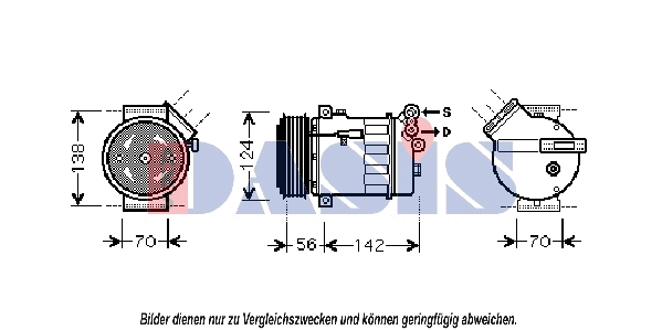 Compresseur, climatisation AKS DASIS 851886N