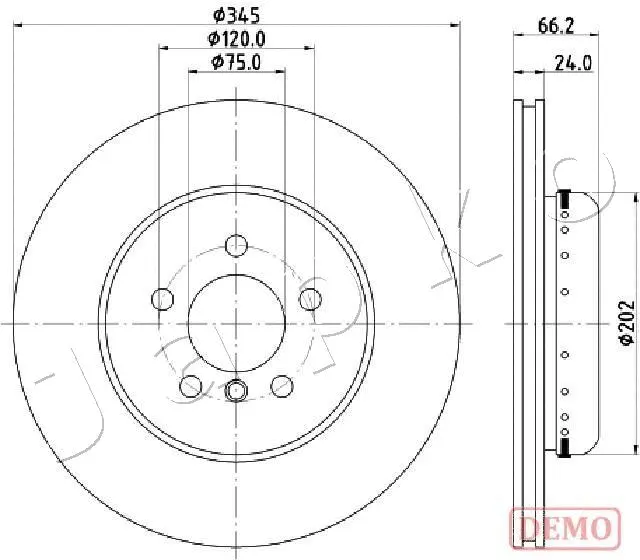 Disque de frein JAPKO 610115C