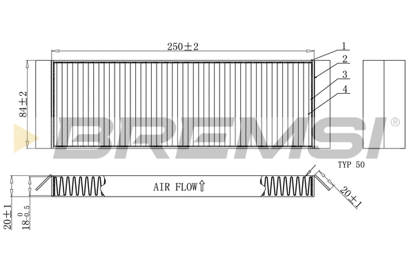 Filtre, air de l'habitacle BREMSI FC0925