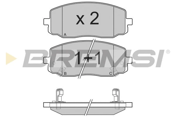 Kit de plaquettes de frein, frein à disque BREMSI BP3204