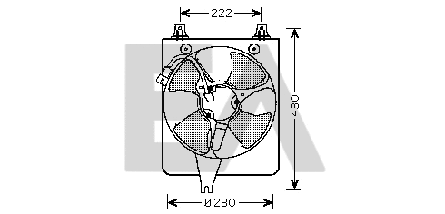 Ventilateur, refroidissement du moteur EACLIMA 33V26028