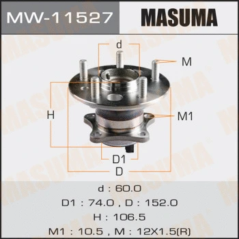 Kit de roulements de roue MASUMA MW-11527