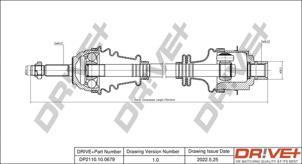 Arbre de transmission Dr!ve+ DP2110.10.0679