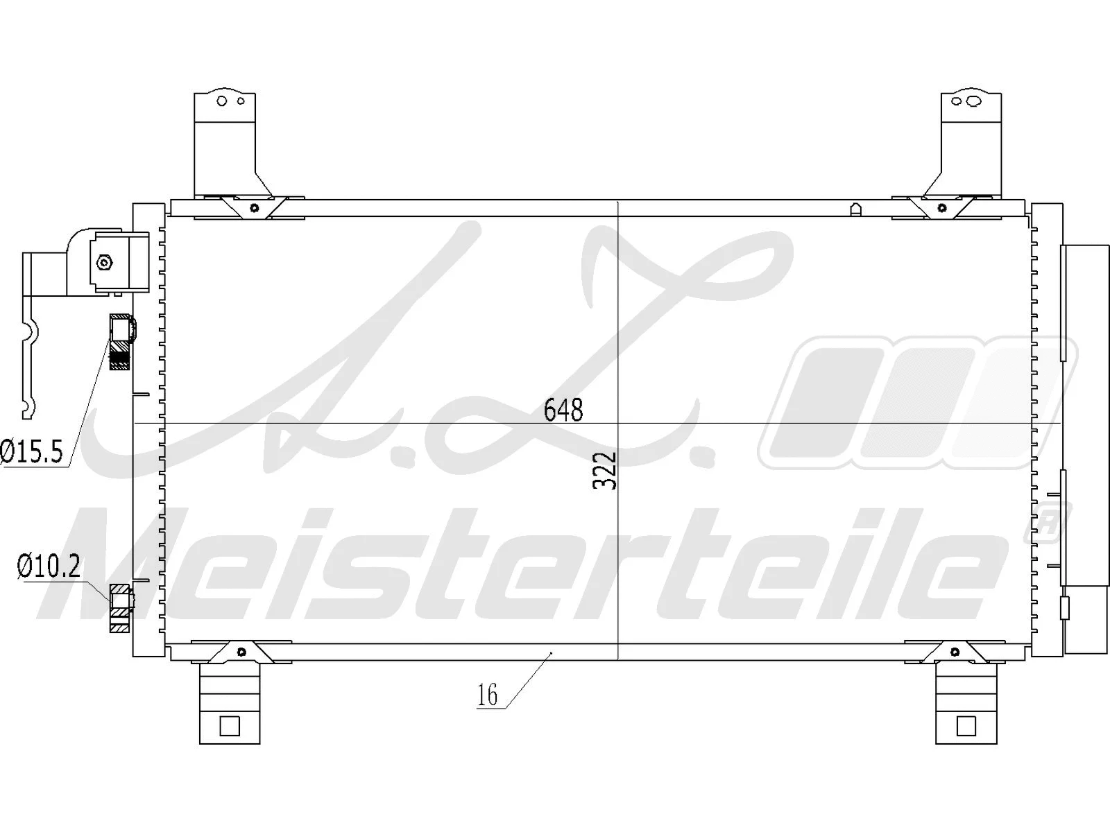 Condenseur, climatisation A.Z. Meisterteile AZMT-45-030-1108