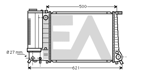 Radiateur, refroidissement du moteur EACLIMA 31R07044