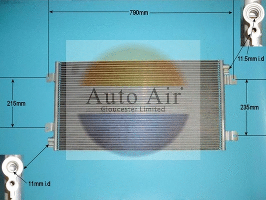 Condenseur, climatisation AUTO AIR GLOUCESTER 16-1371A
