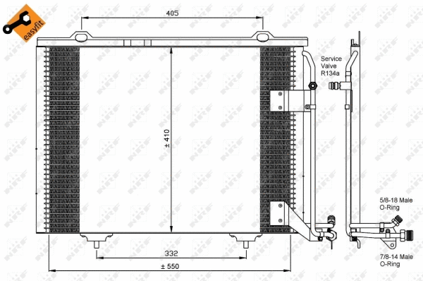 Condenseur, climatisation NRF 35463