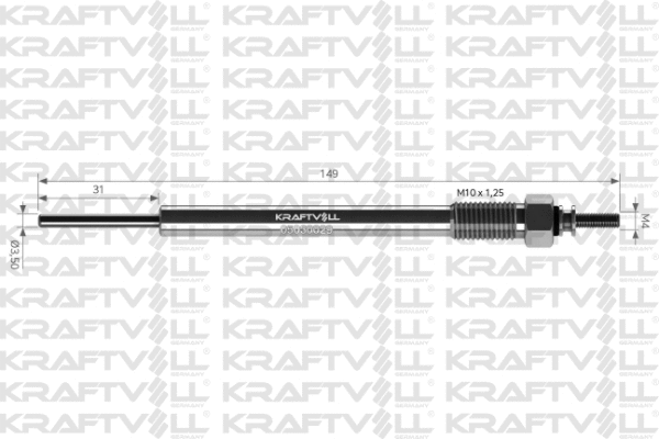 Bougie de préchauffage KRAFTVOLL GERMANY 05030029