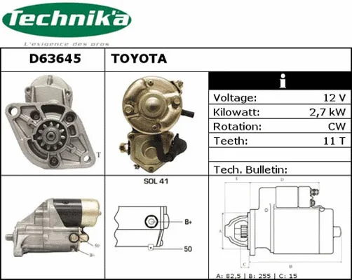 Démarreur Technika D63645