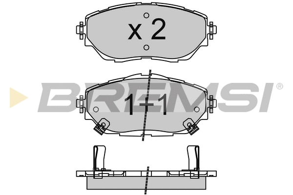 Kit de plaquettes de frein, frein à disque BREMSI BP3755