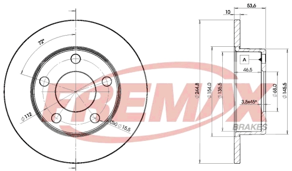 Disque de frein FREMAX BD-2800
