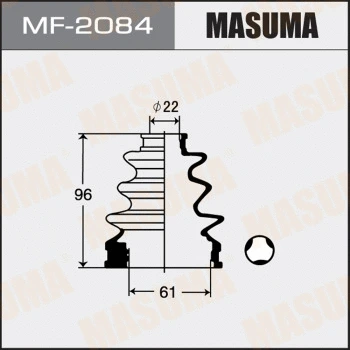 Jeu de joints-soufflets, arbre de commande MASUMA MF-2084