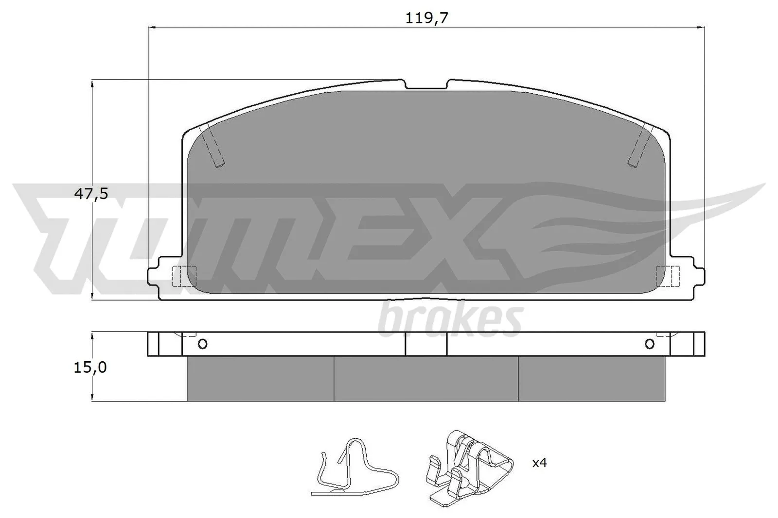 Kit de plaquettes de frein, frein à disque TOMEX Brakes TX 10-17