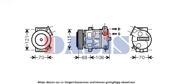 Compresseur, climatisation AKS DASIS 851604N