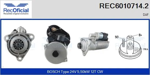 Démarreur RECOFICIAL REC6010714.2