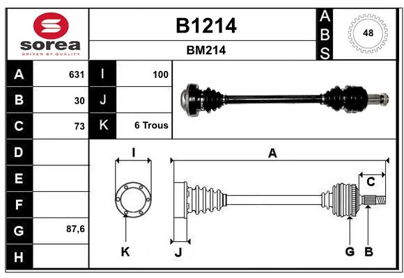 Arbre de transmission SNRA B1214