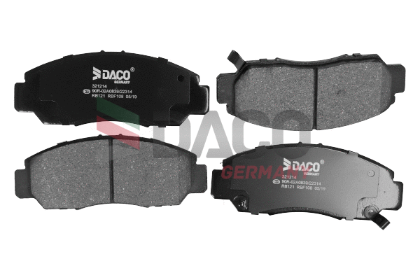 Kit de plaquettes de frein, frein à disque DACO Germany 321214