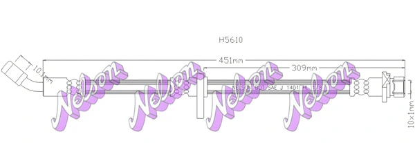 Flexible de frein KAWE H5610