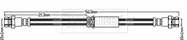 Flexible de frein BORG & BECK BBH8052