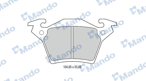 Kit de plaquettes de frein, frein à disque MANDO MBF015663