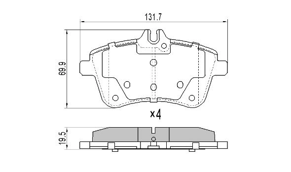 Kit de plaquettes de frein, frein à disque FREMAX FBP-1398